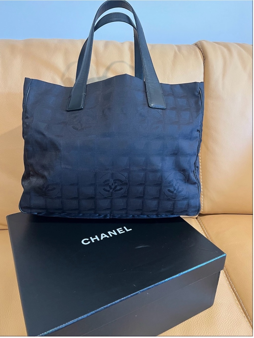 Chanel Travel Line Tote Bag in black Nylon